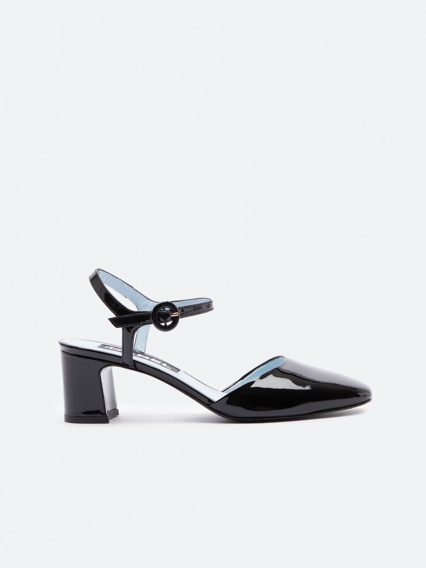 SORAYA black patent leather sandals | Carel Paris Shoes