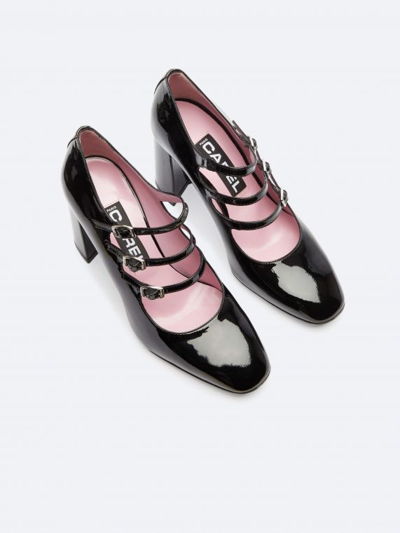 KEEL black patent leather Mary Janes pumps | Carel Paris Shoes
