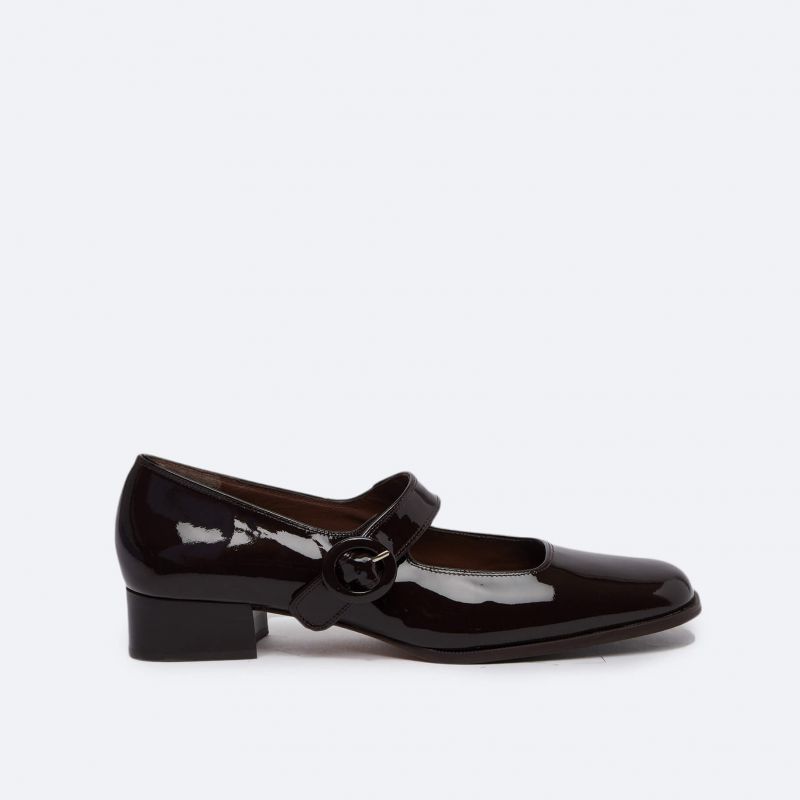TWIGGY Brown patent leather Mary janes | Carel Paris Shoes
