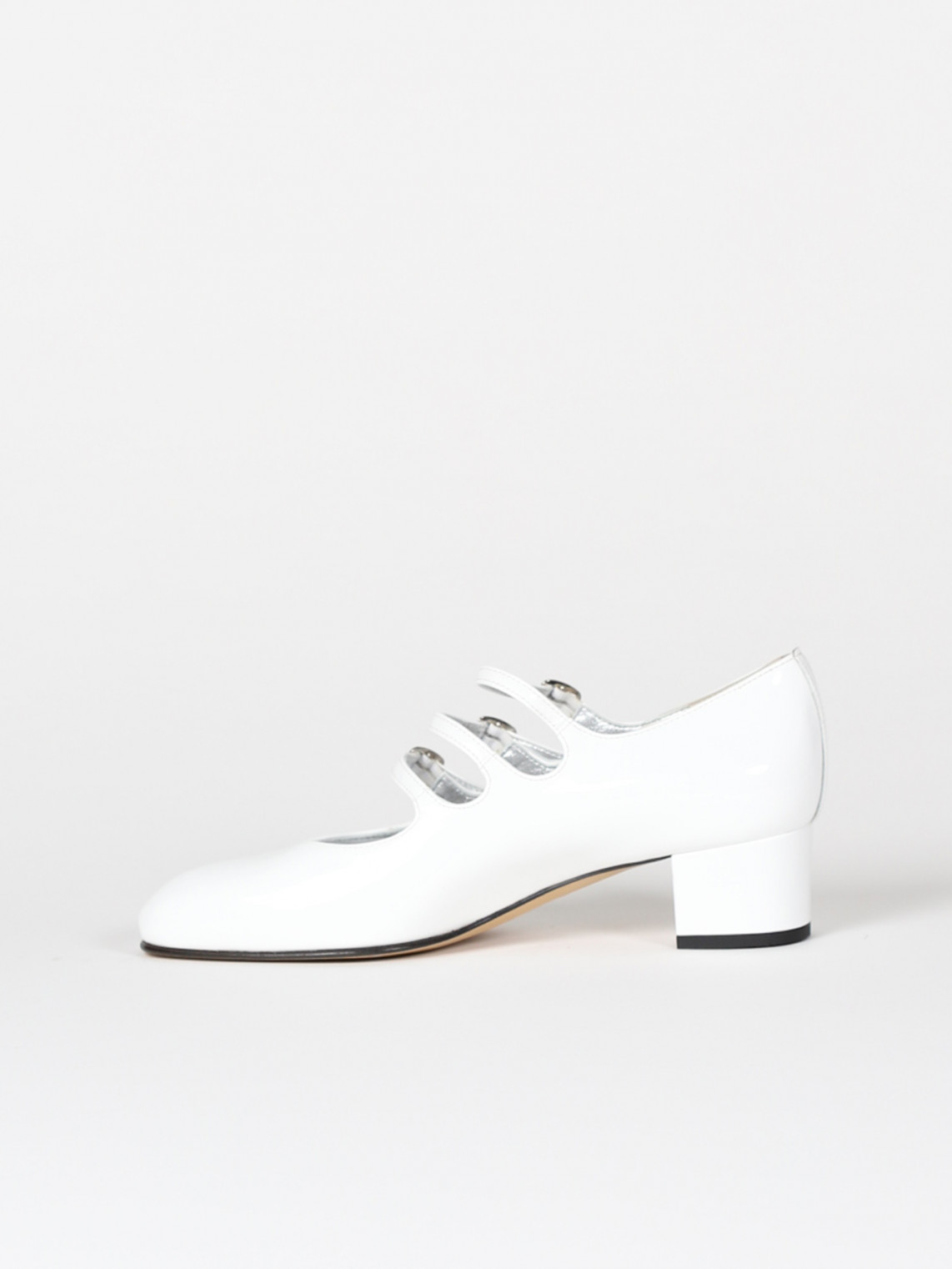 KINA white patent leather mary janes | Carel Paris Shoes