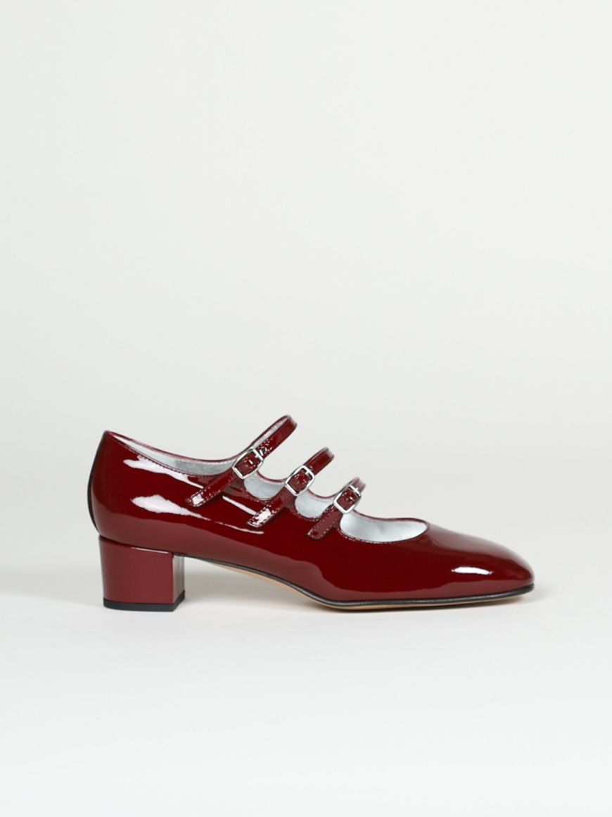 KINA burgundy patent leather mary janes | Carel Paris Shoes