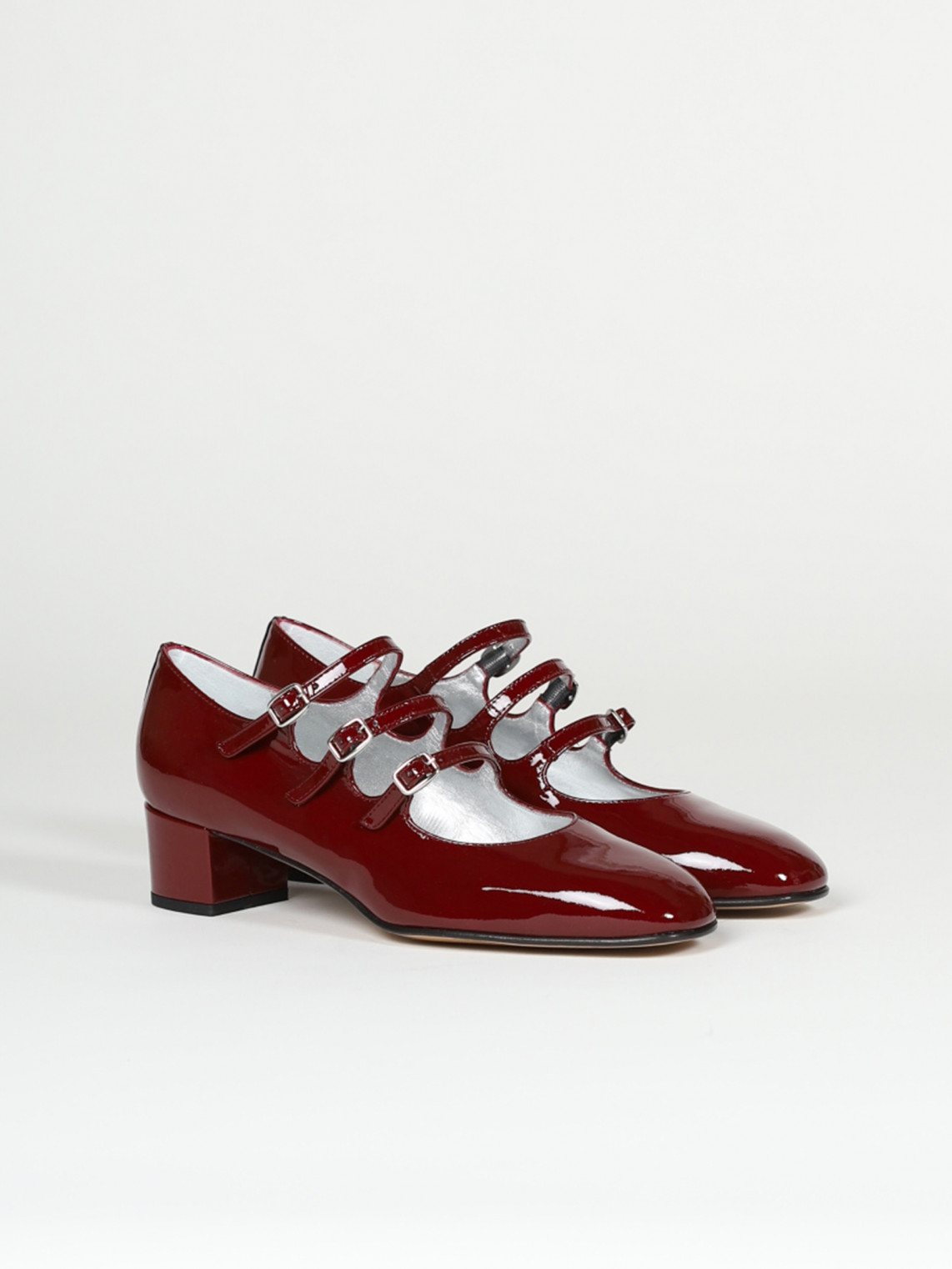 KINA burgundy patent leather mary janes | Carel Paris Shoes