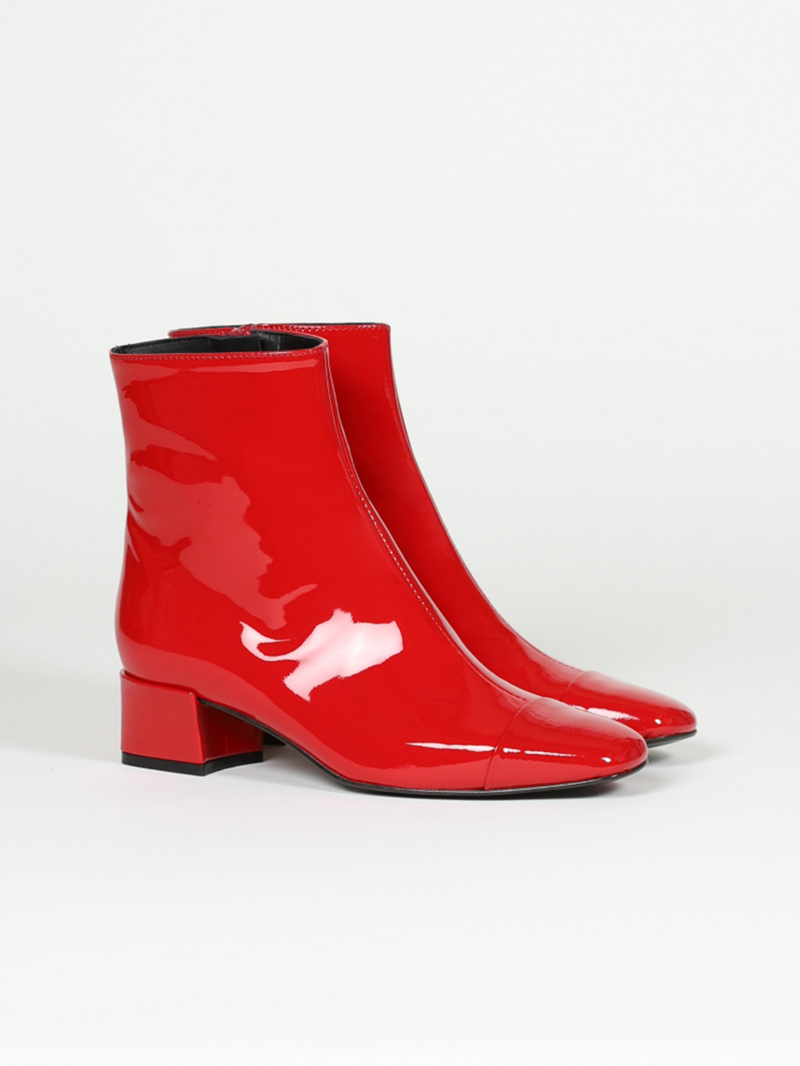 ESTIME red patent leather ankle boots | Carel Paris Shoes