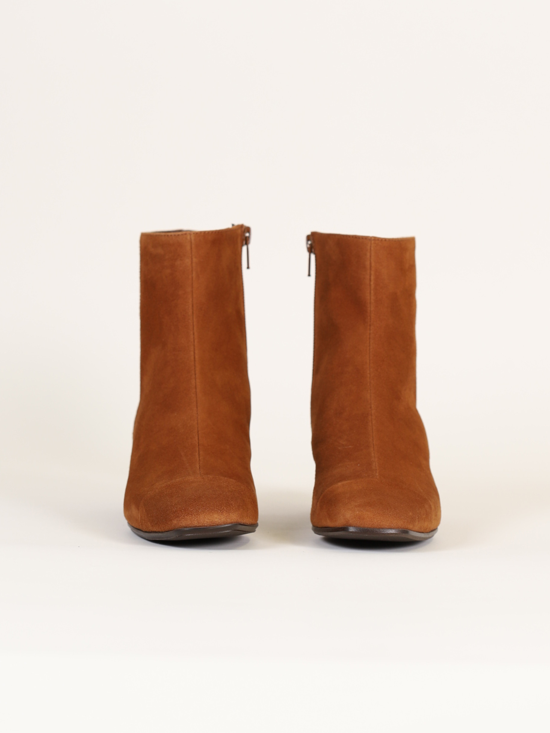 ESTIME camel suede leather ankle boots | Carel Paris Shoes