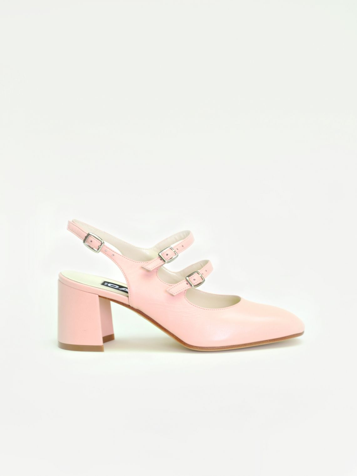 Pink leather mary janes