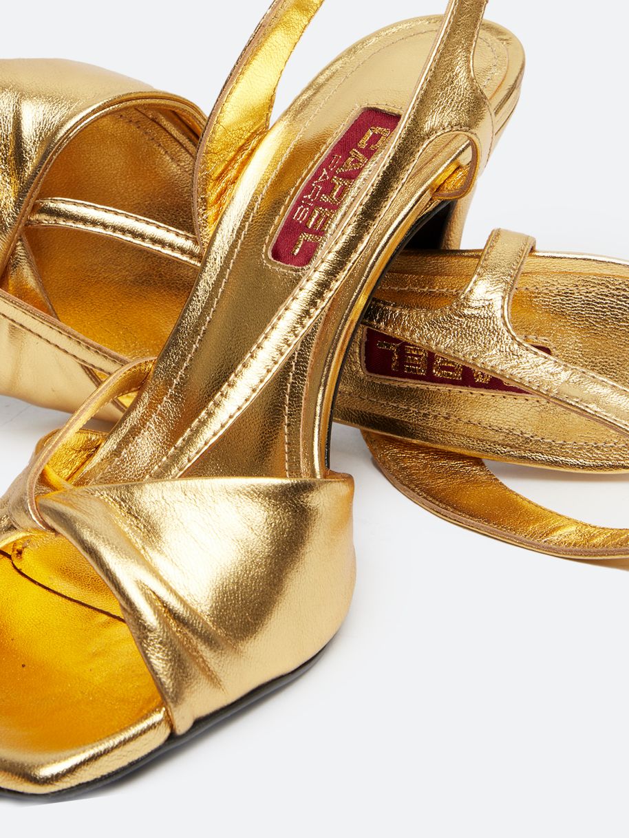 PALACE Gold leather sandals | Carel Paris Shoes