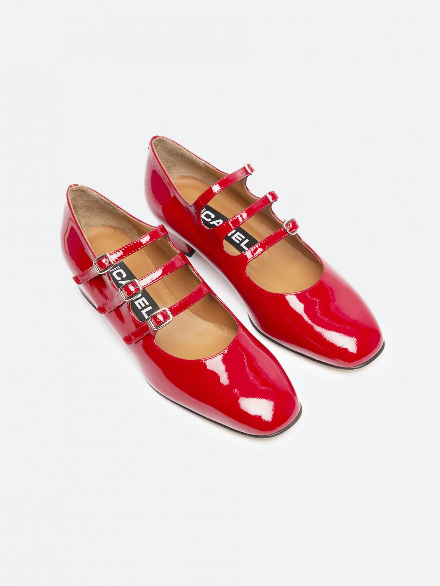 ARIANA red patent leather mary janes | Carel Paris Shoes