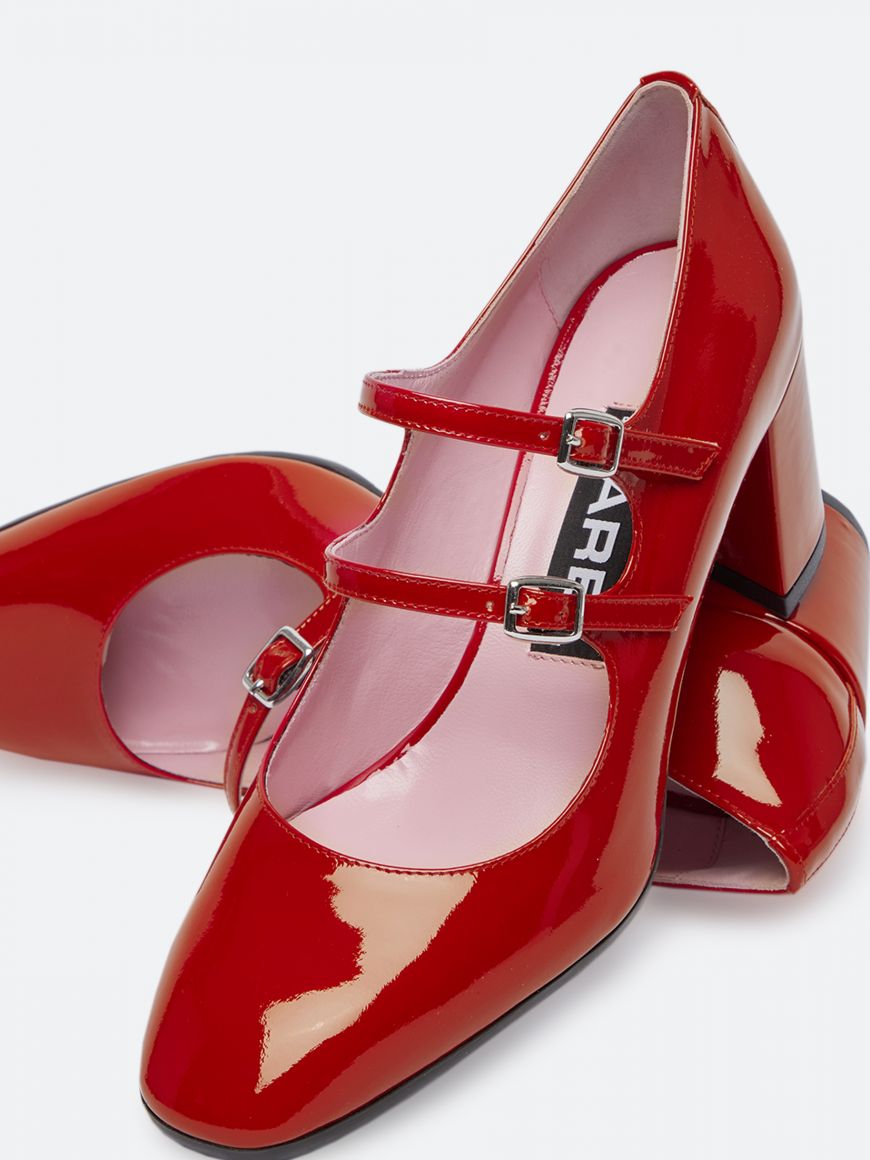 Gennemsigtig tit fortov ALICE red patent leather Mary Janes | Carel Paris Shoes