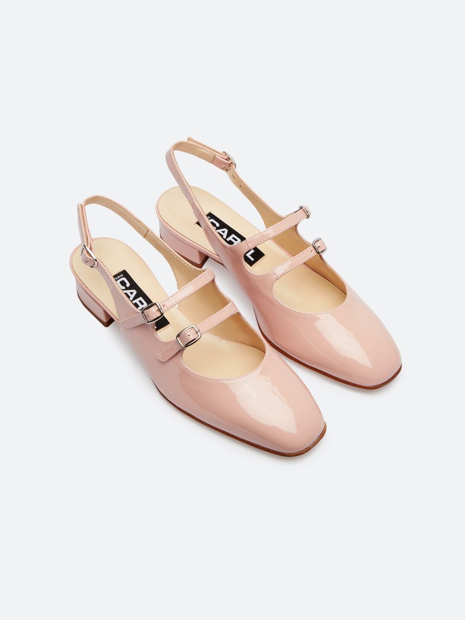 PECHE pink patent leather mary janes | Carel Paris Shoes